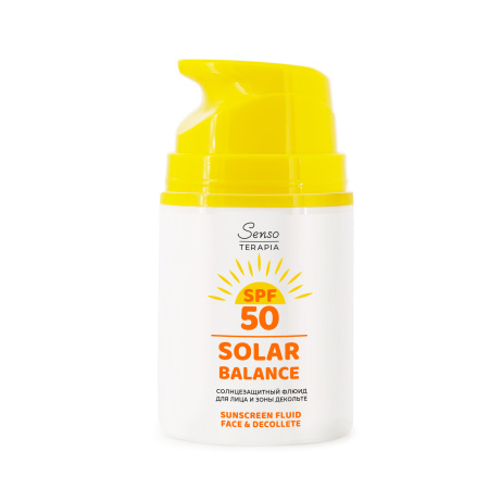 Senso Terapia Солнцезащитный флюид для лица и зоны декольте  "Solar balance"/"Солнечный баланс", 50 мл в интернет-магазине российского производителя «Русская Косметика».