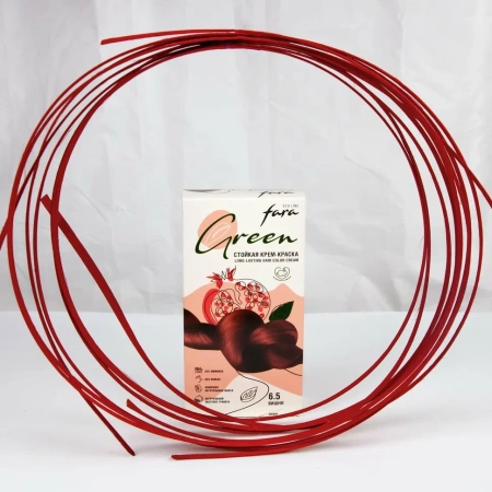 Купить Fara Стойкая крем-краска для волос Eco Line Green 6.5 – Вишня в интернет-магазине производителя краски для волос «Русская Косметика».