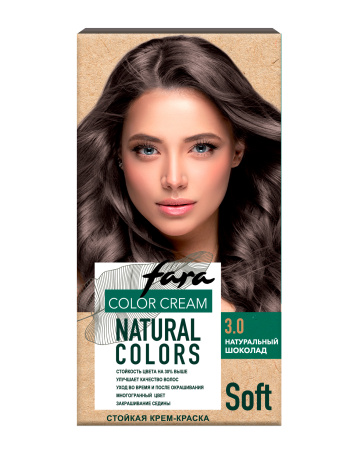 Купить Fara Стойкая крем-краска для волос Natural Colors Soft 302 - Натуральный шоколад 3.0 в интернет-магазине производителя краски для волос «Русская Косметика».