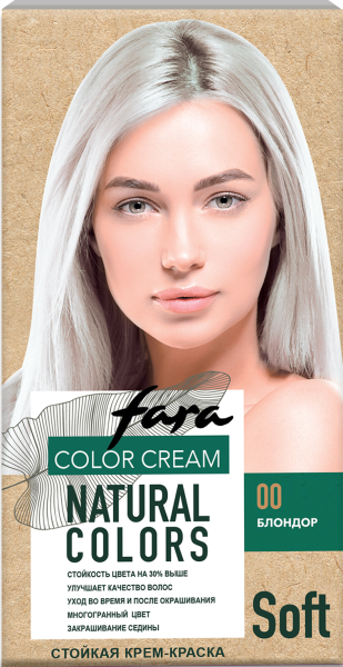 Fara Стойкая крем-краска для волос Natural Colors Soft 300 - Блондор 00 Фото Fara Стойкая крем-краска для волос Natural Colors Soft 300 - Блондор 00 в интернет-магазине производителя краски для волос «Русская Косметика».