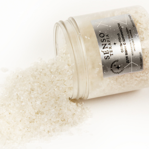 Senso Terapia Соль-пена для ванн с шиммером «Moonlit Magic» (серебро), 560 г в интернет-магазине «Русская Косметика».