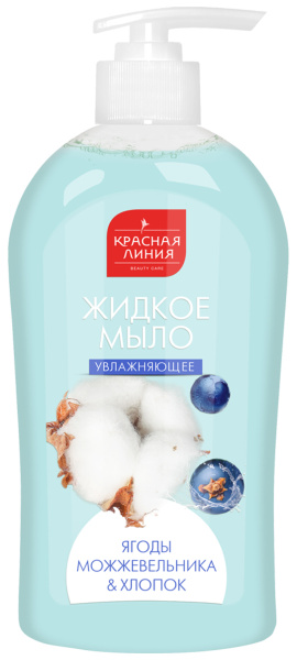 Красная линия Жидкое мыло для рук «Ягоды можжевельника и хлопок», 500 г Красная линия Жидкое мыло для рук «Ягоды можжевельника и хлопок», 500 г