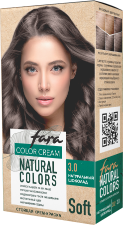 Купить Fara Стойкая крем-краска для волос Natural Colors Soft 302 - Натуральный шоколад 3.0 в интернет-магазине производителя краски для волос «Русская Косметика».