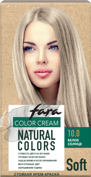 Fara Стойкая крем-краска для волос Natural Colors Soft 355 - Белое солнце Фото Fara Стойкая крем-краска для волос Natural Colors Soft 355 - Белое солнце в интернет-магазине производителя краски для волос «Русская Косметика».