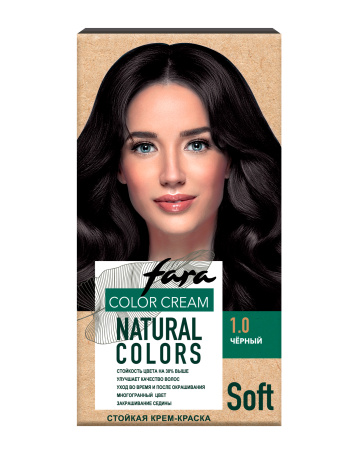 Купить Fara Стойкая крем-краска для волос Natural Colors Soft 301 - Черный 1.0 в интернет-магазине производителя краски для волос «Русская Косметика».