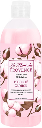 Le Flirt Du Provence Крем-гель для душа "Розовый хлопок", 500 мл в интернет-магазине российского производителя «Русская Косметика».