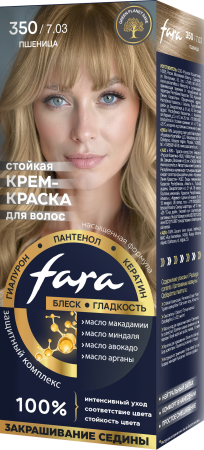 Купить Fara NC NEW Стойкая крем-краска для волос тон 350/7.03 - Пшеница в интернет-магазине производителя краски для волос «Русская Косметика».